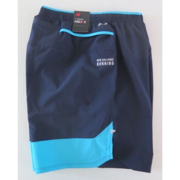 New Balance MS01243 Men's Sz XLarge Navy Blue Impact Run 7" Shorts - Picture 5 of 5